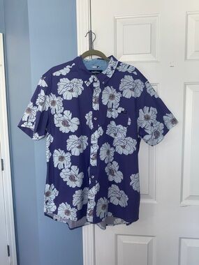 Chubbies Button Down Friday Shirt XL purple floral